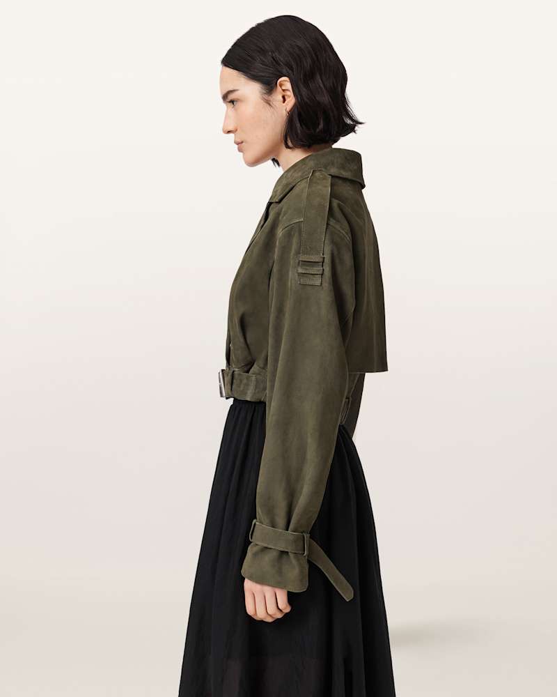 Ophelia Cropped Suede Jacket