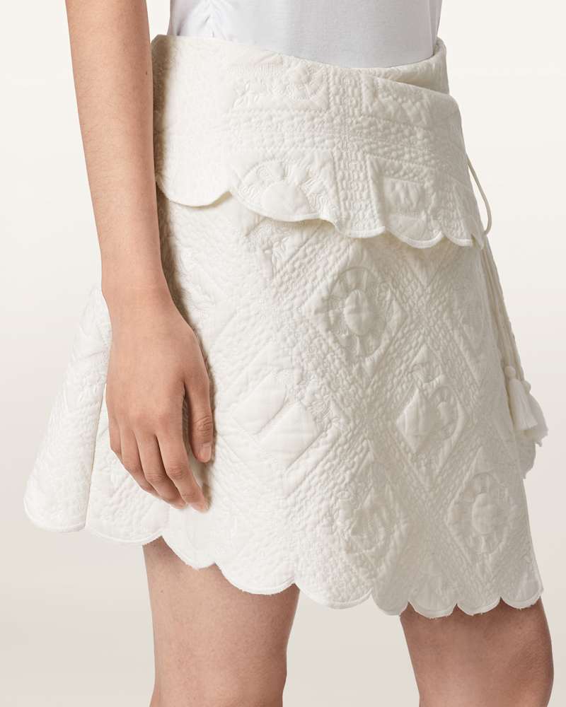 Mona Quilted Asymmetric Mini Skirt