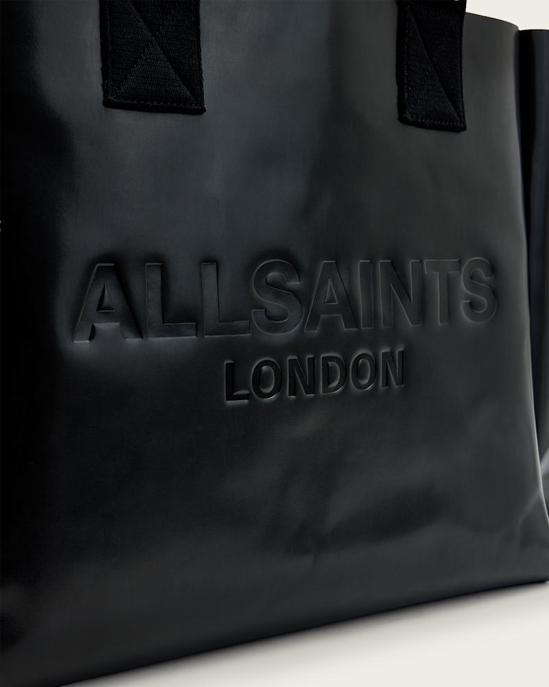 Izzy Embossed Logo Leather Tote Bag