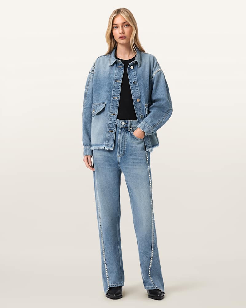 Frankie Loose Fit Stud Denim Jeans