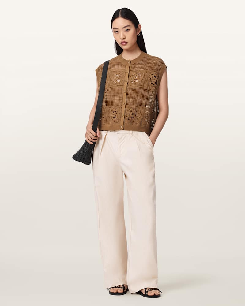 Kyra Crochet Cotton Waistcoat