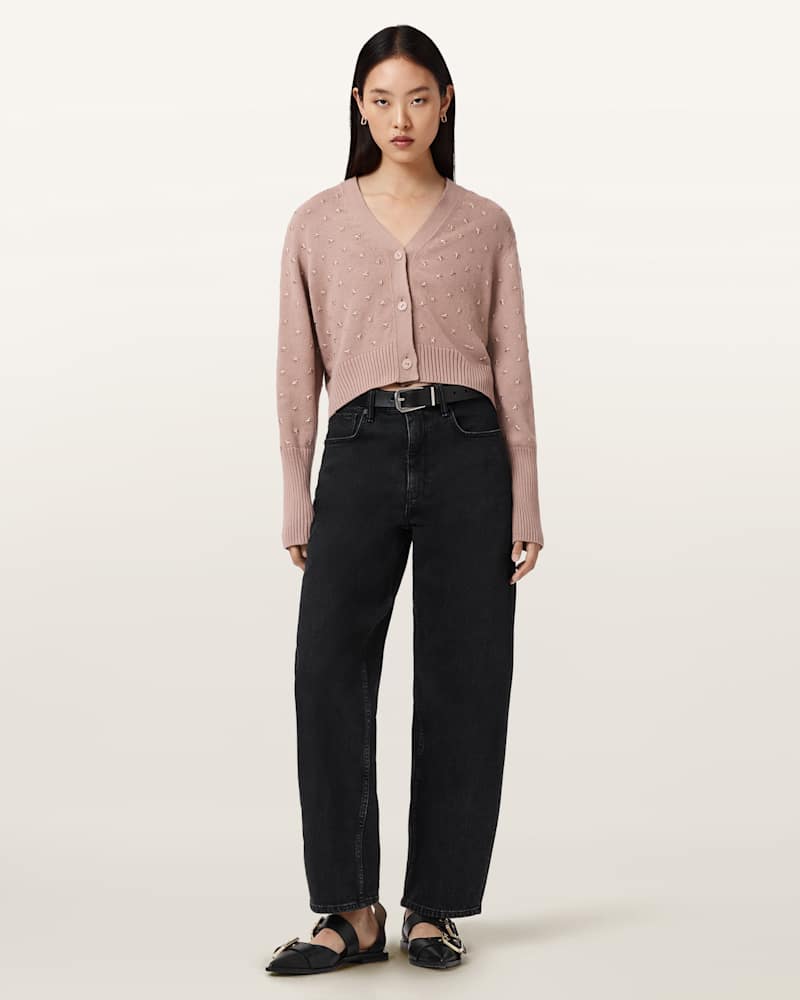 Mazzy Cropped Embellished Cardigan