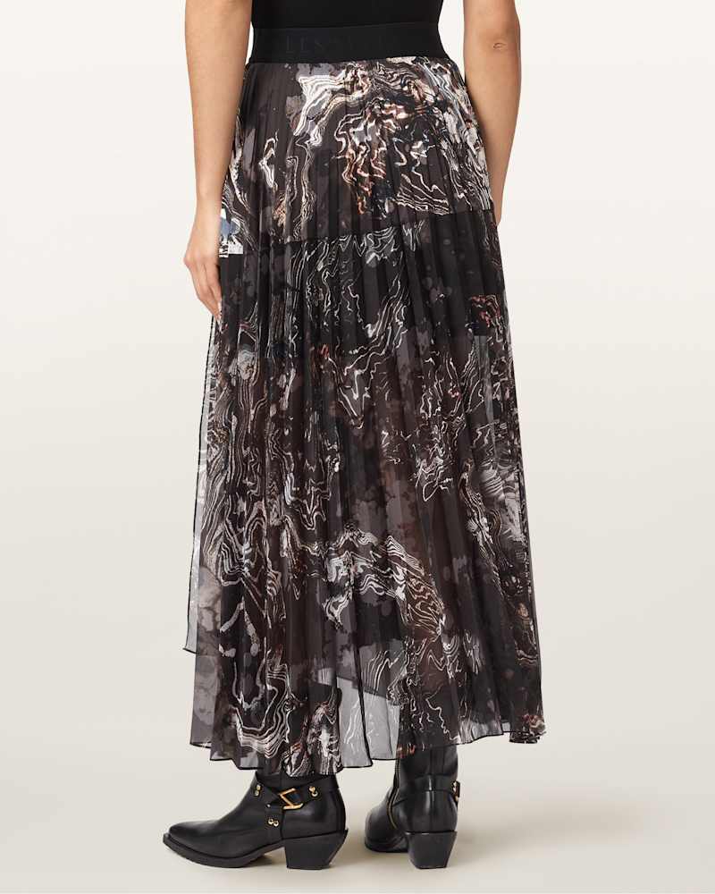 Micaela Pleated Maxi Skirt