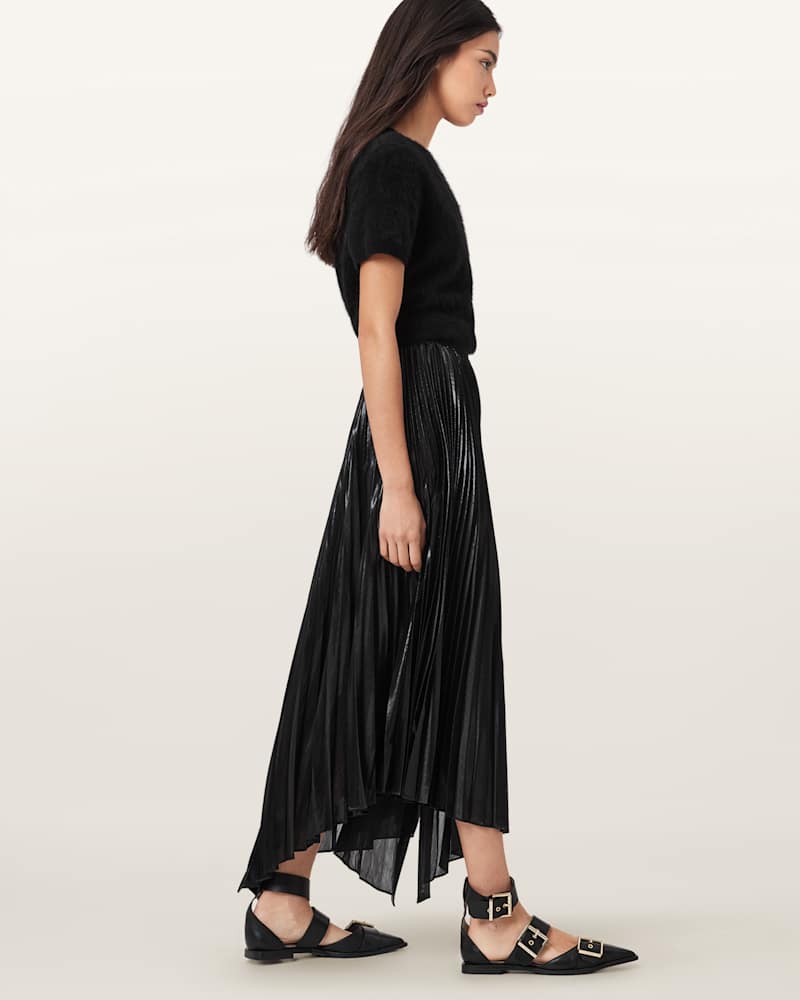 Jax Pleated Midi Skirt