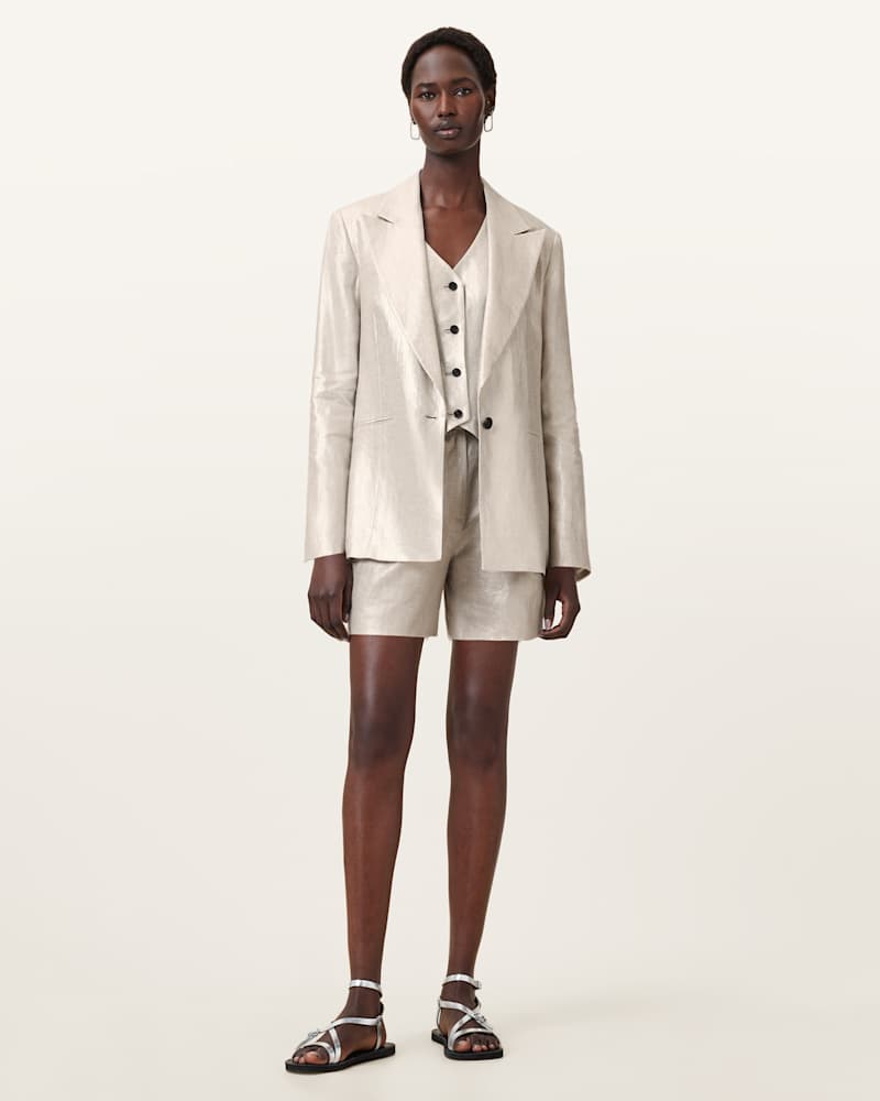 Averie Relaxed Fit Linen Blazer