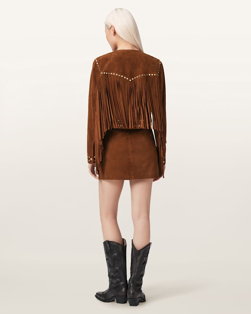 Alice Suede Studded Mini Skirt