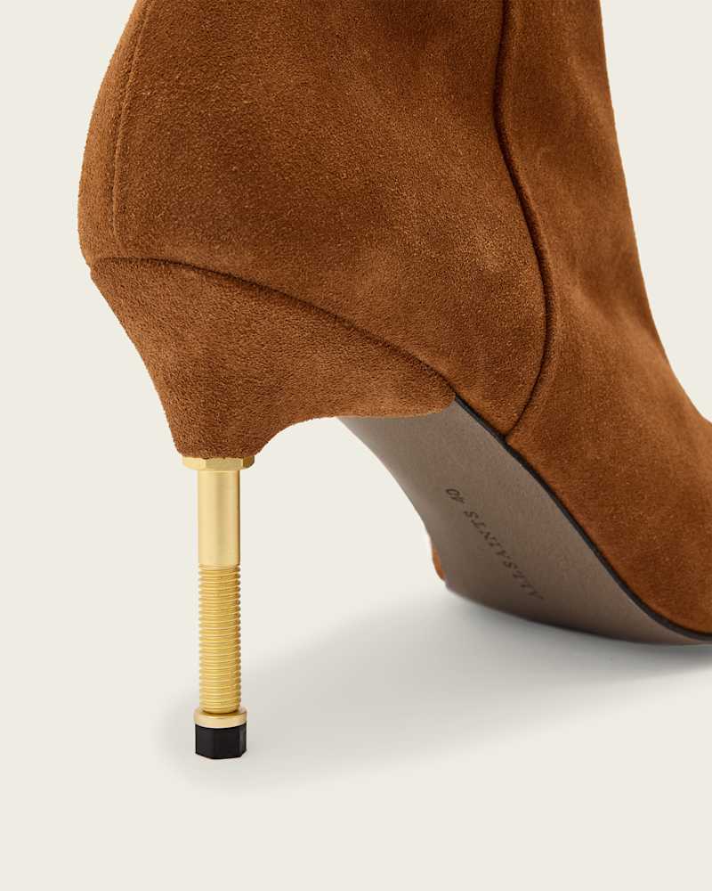 Natasha Pointed Zip Up Suede Boots