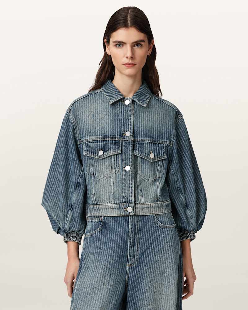 Luca Striped Cropped Jacket