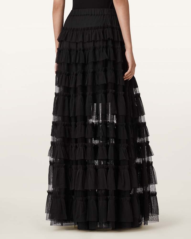 Aude Ruffle Maxi Skirt