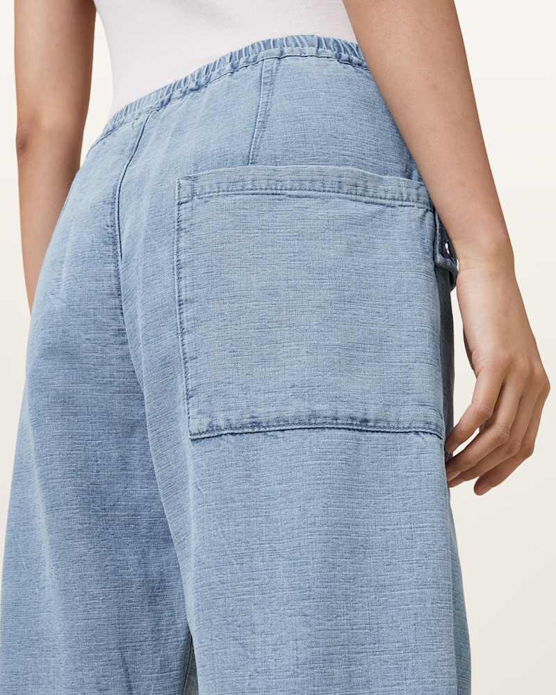 Val High-Rise Cargo Linen Blend Trousers