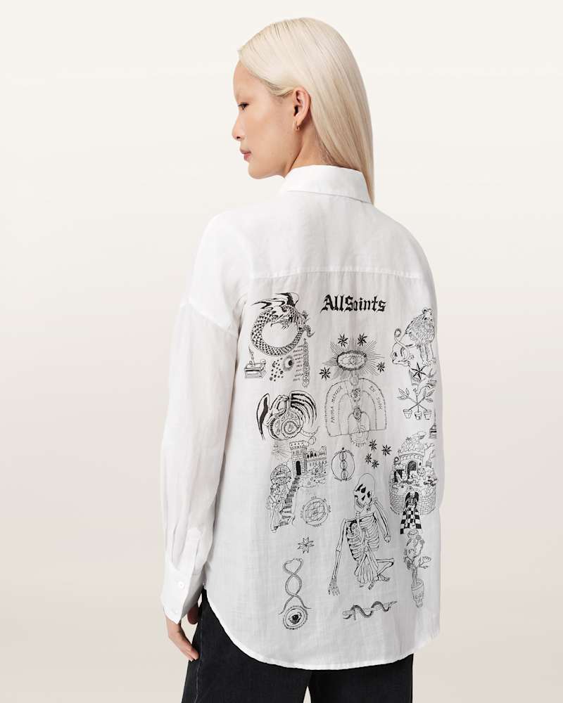 Sparrow Printed Linen Shirt