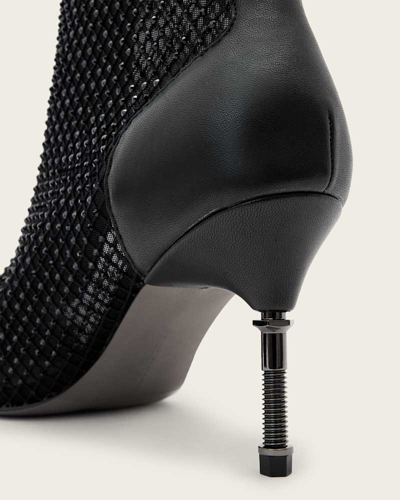 Natasha Mesh Leather Boots