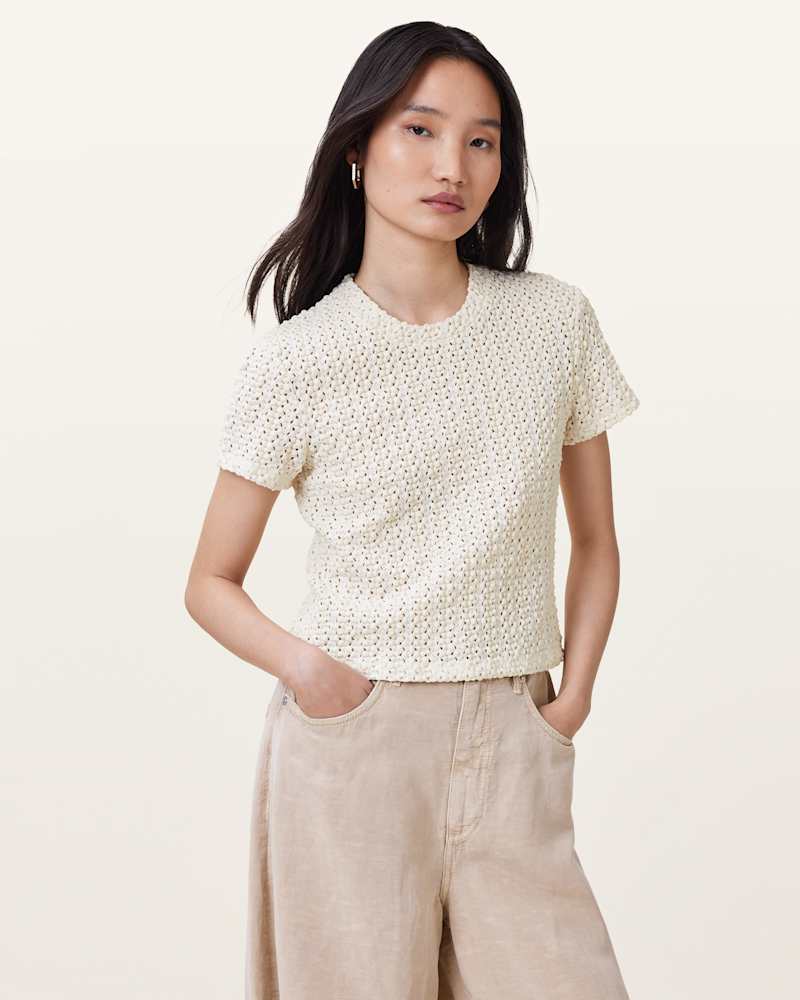 Karma Stevie Slim Fit Crochet T-Shirt