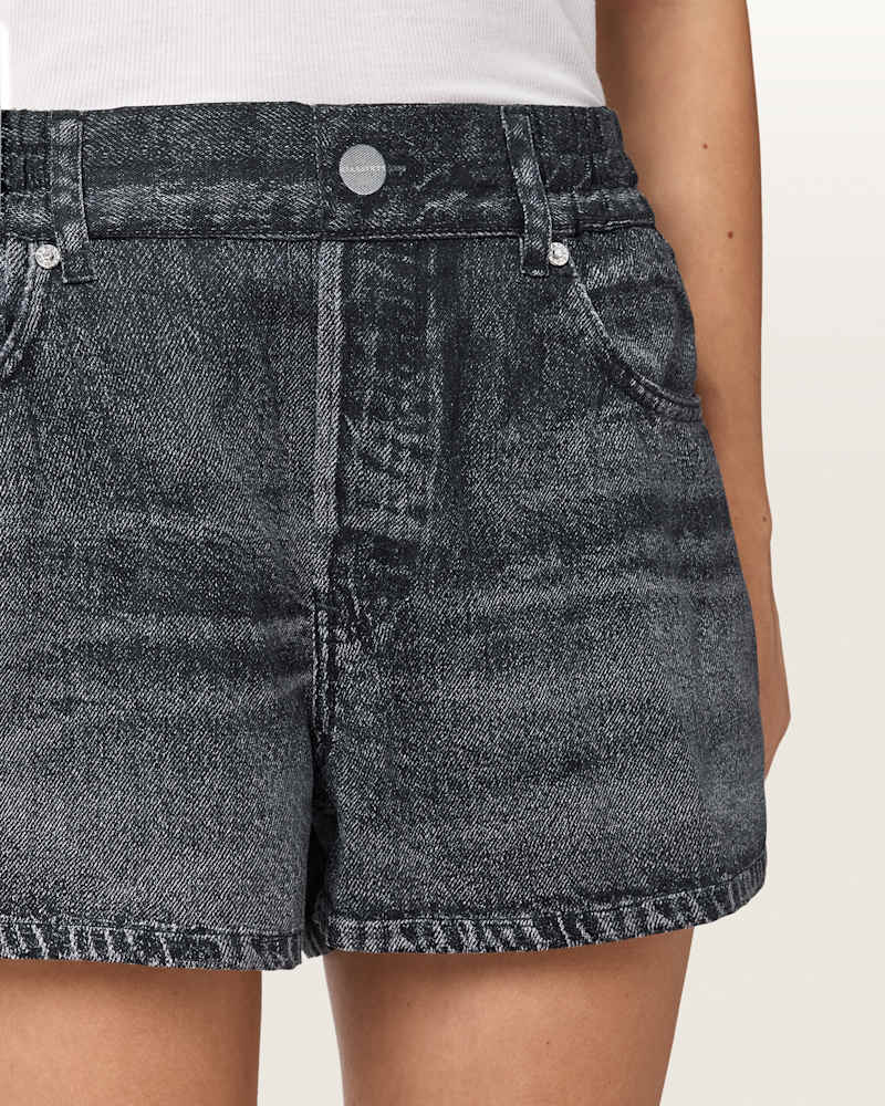 Tyler Wide Leg Illusion Of Denim Shorts