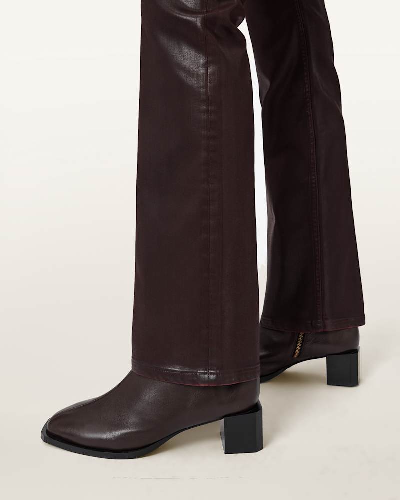 Haldan Coated Bootcut Jeans