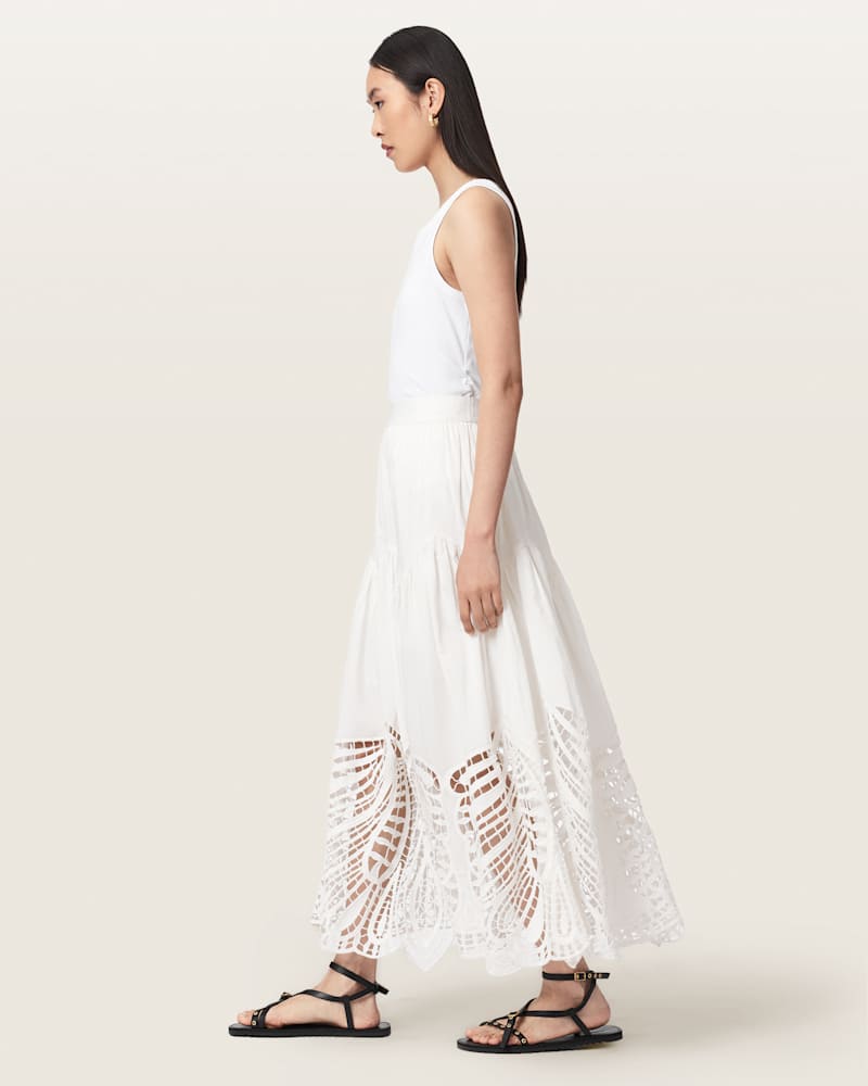 Femi Tiered Cotton Maxi Skirt