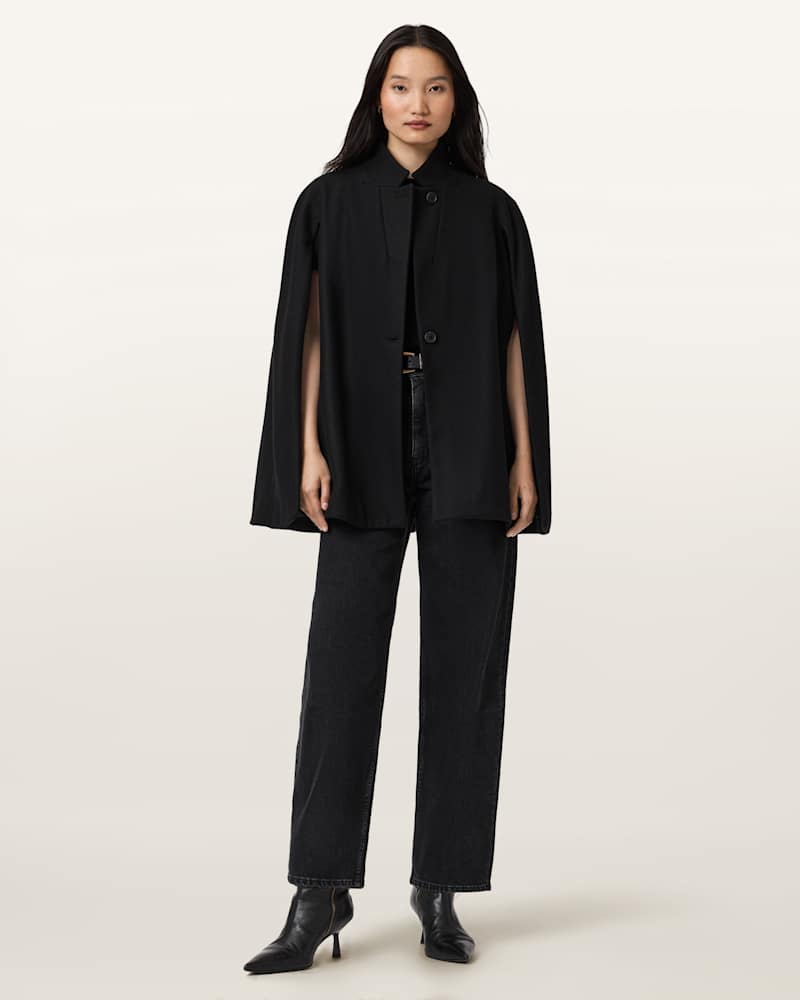 Lunis Wool Cape Coat