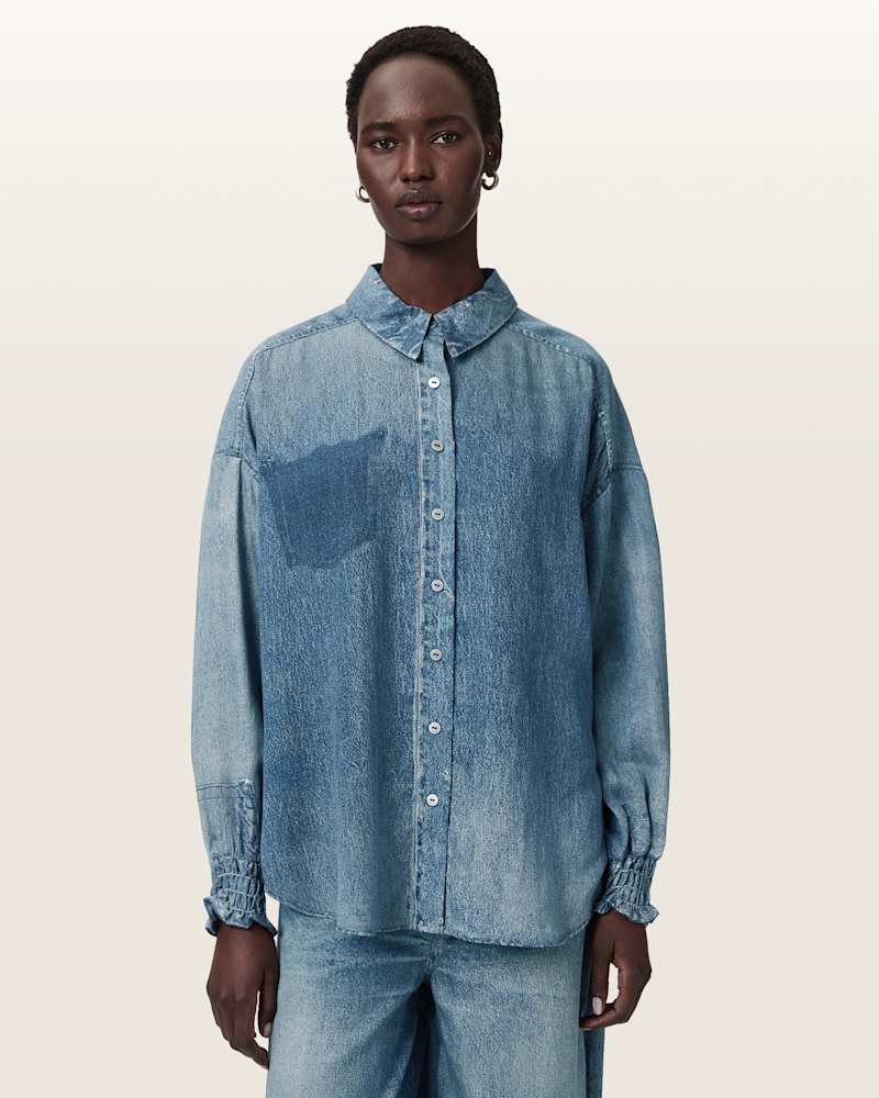 Charli Illusion of Denim Long Sleeve Shirt