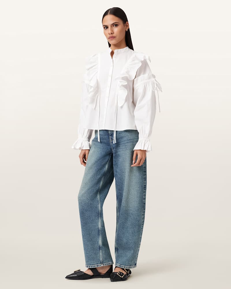 Lulu Ruffled Cotton Shirt
