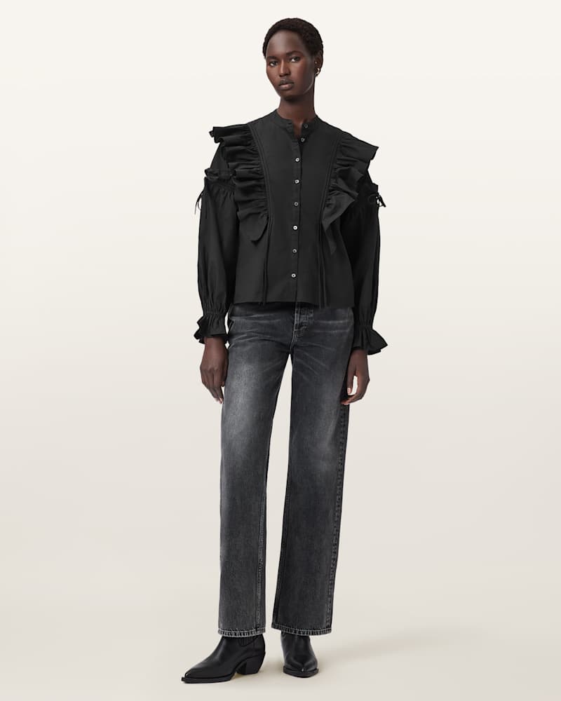 Lulu Ruffled Cotton Shirt