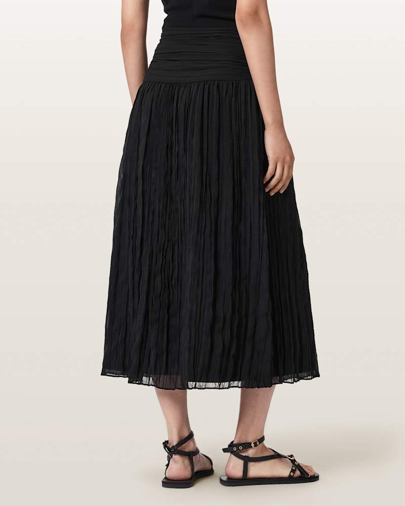 Asal Ruched Maxi Skirt
