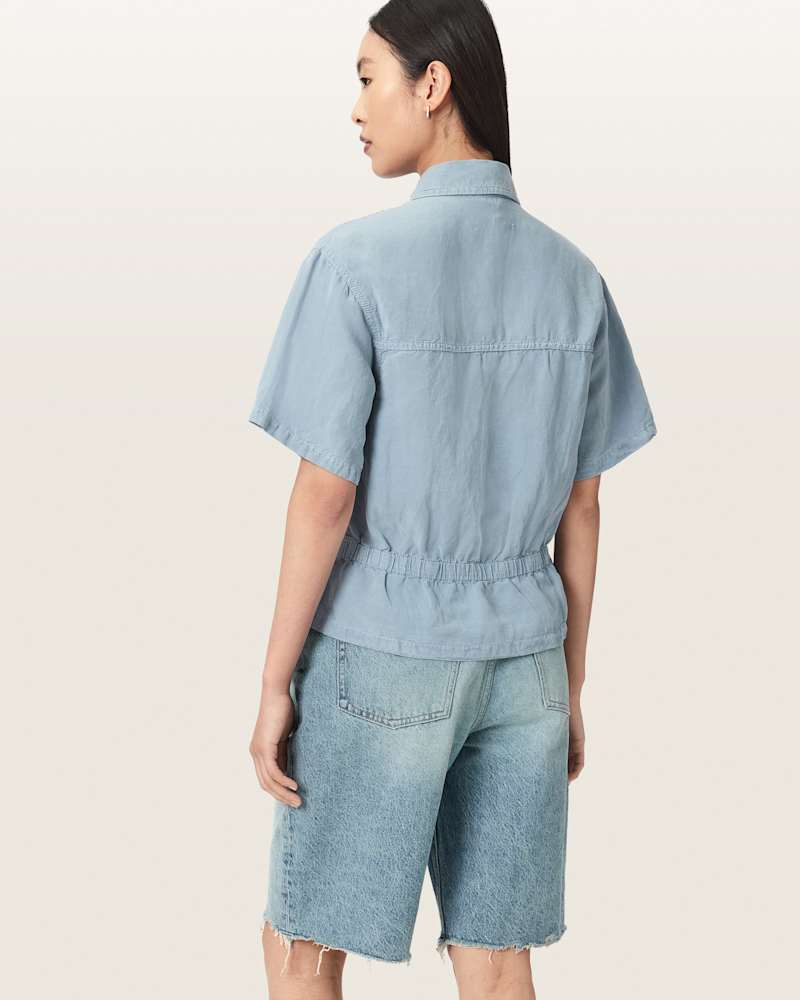 Tove Short Sleeve Linen Blend Shirt