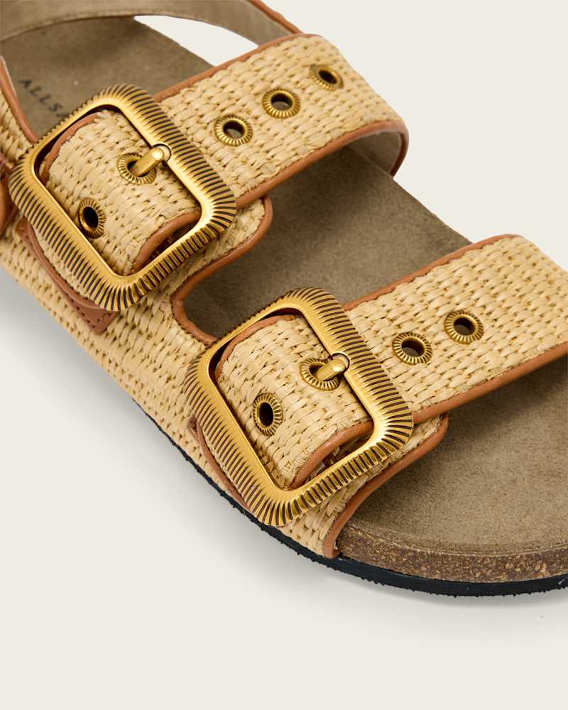 Staffa Raffia Buckle Sandals