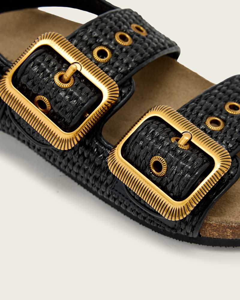 Staffa Raffia Buckle Sandals