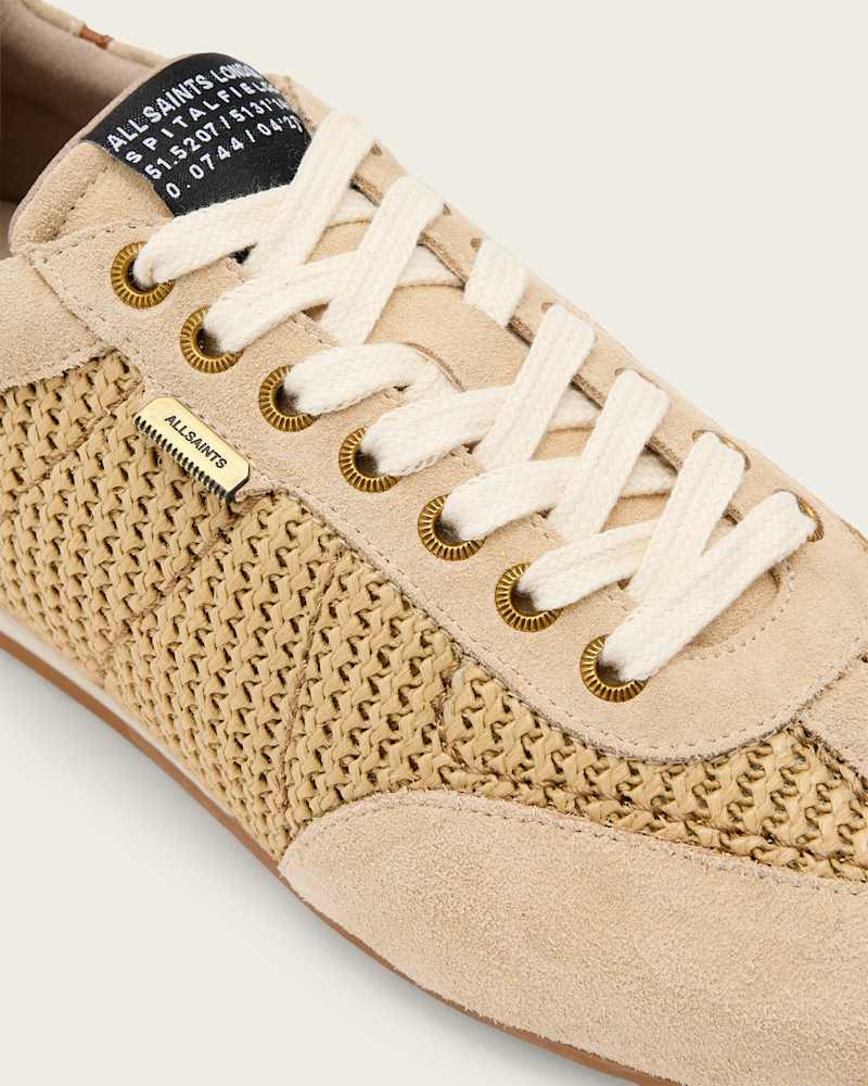 Liam Low Top Raffia Trainers