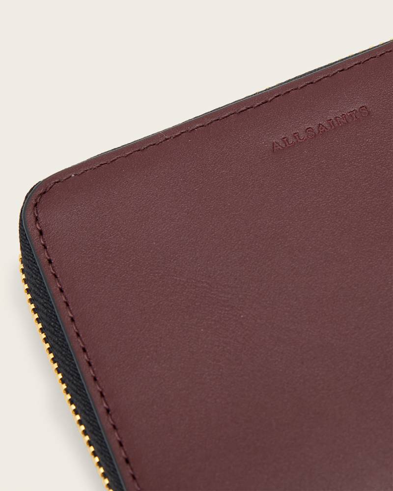 Lena Hex Zip Up Leather Wallet