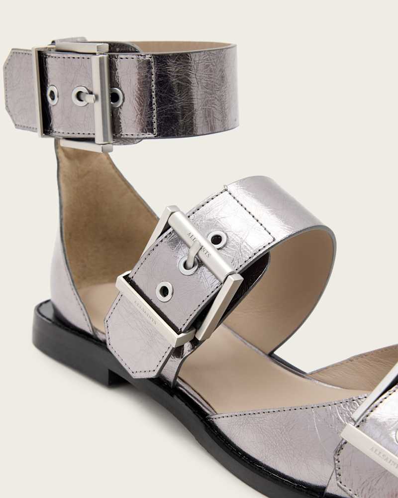 Sutton Metallic Leather Point Toe Shoes