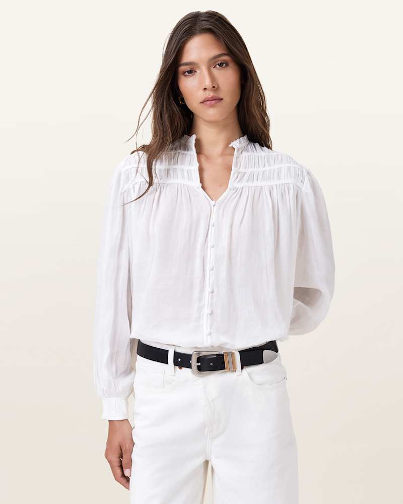 Etti White Linen Shirt