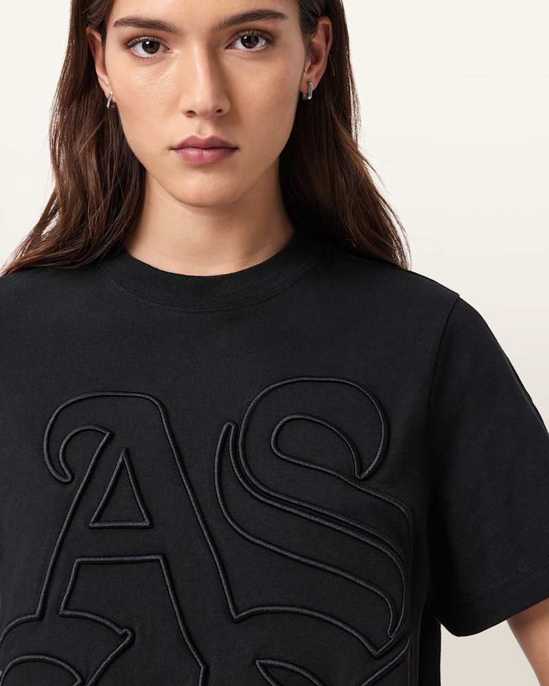 Lisa Embossed Crew Neck T-Shirt