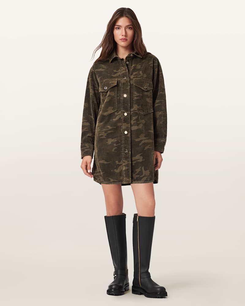 Faye Flocked Oversized Dress