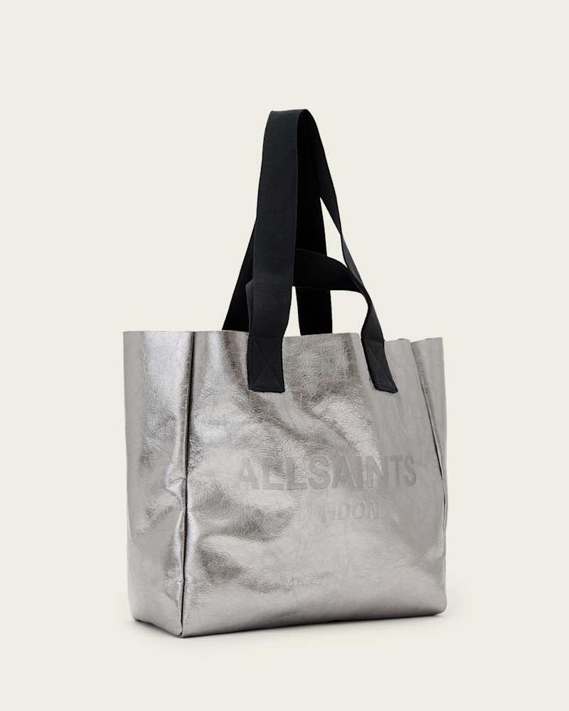 Izzy Metallic Leather Tote Bag