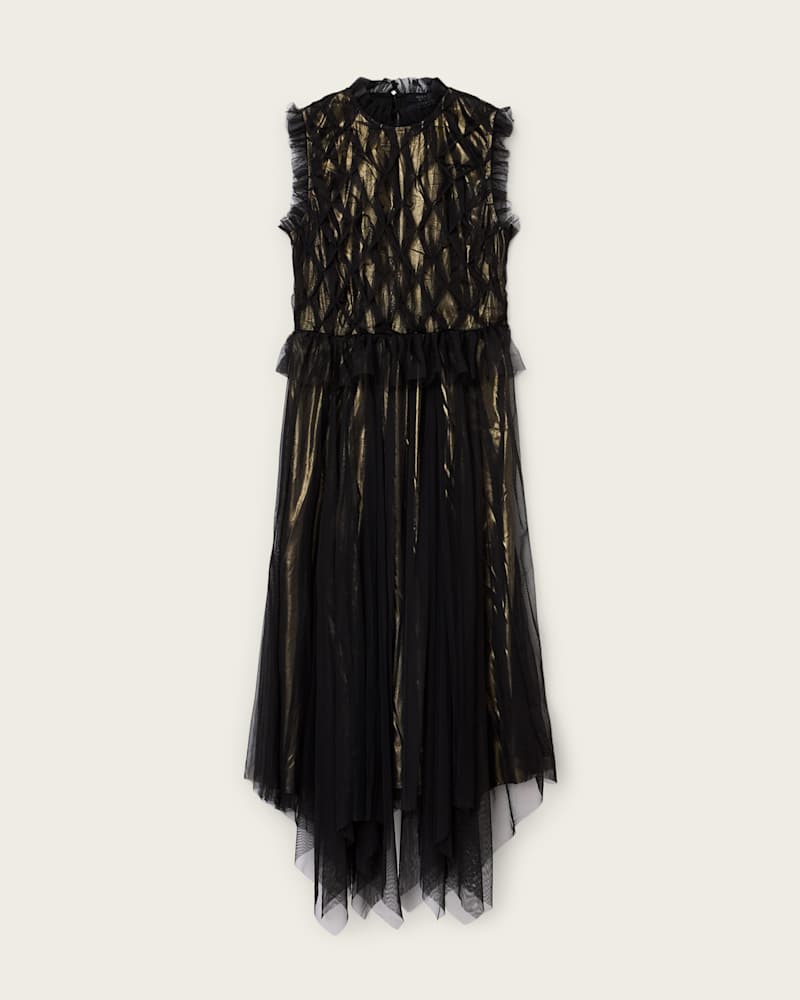 Lola Metallic Midi Dress