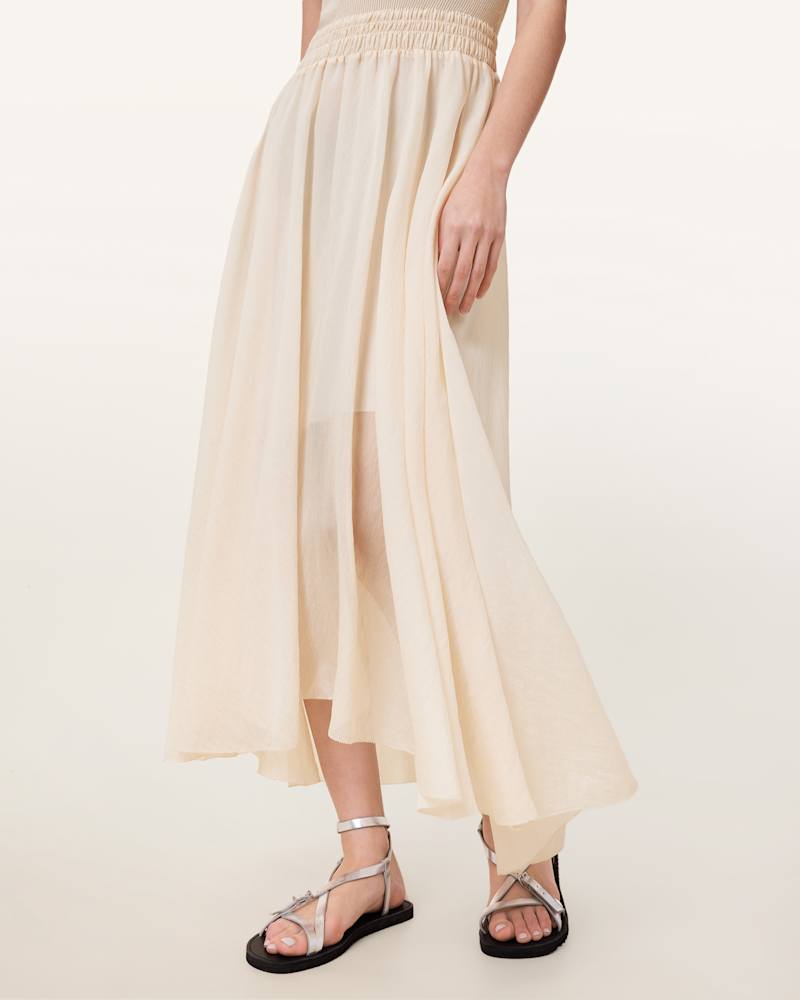Zenia Sleeveless Asymmetric Midi Dress