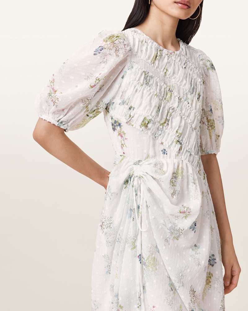 Serene Floral Print Midi Dress