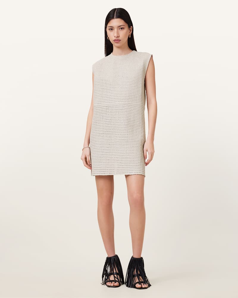 Nessa Woven Leather Mini Dress