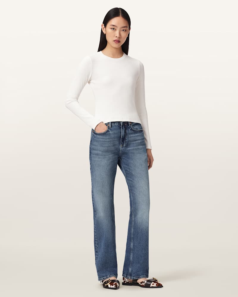 Elena Long Sleeve Cotton T-Shirt