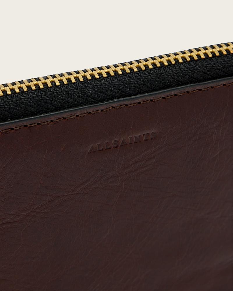 Lena Hex Leather Zip Wallet