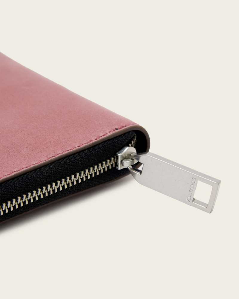 Lena Hex Zip Up Leather Wallet