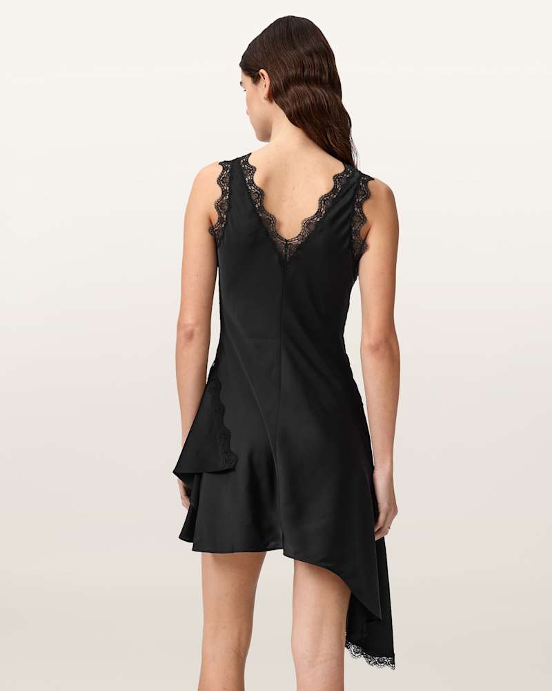 Ilka Asymmetric Lace Mini Dress
