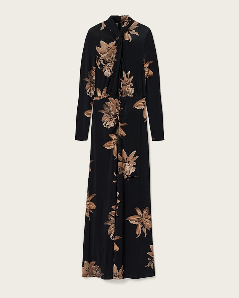 Mina Floral A-Line Maxi Dress
