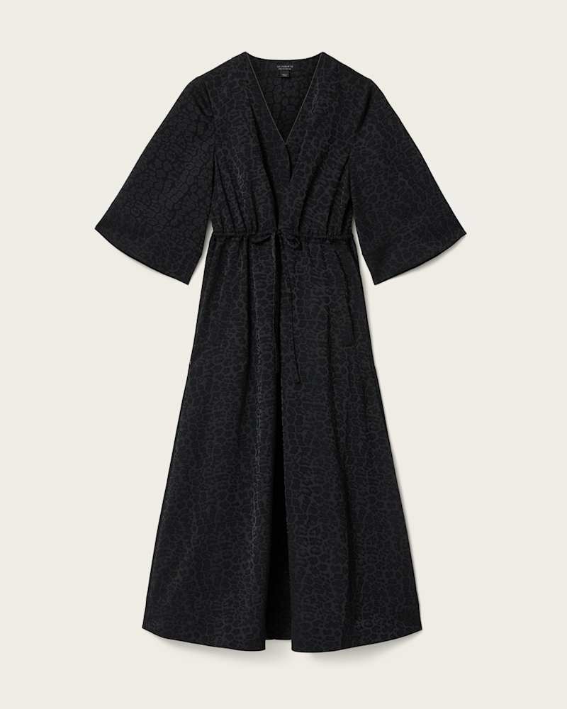 Diana Leopard Print Pleated Maxi Dress