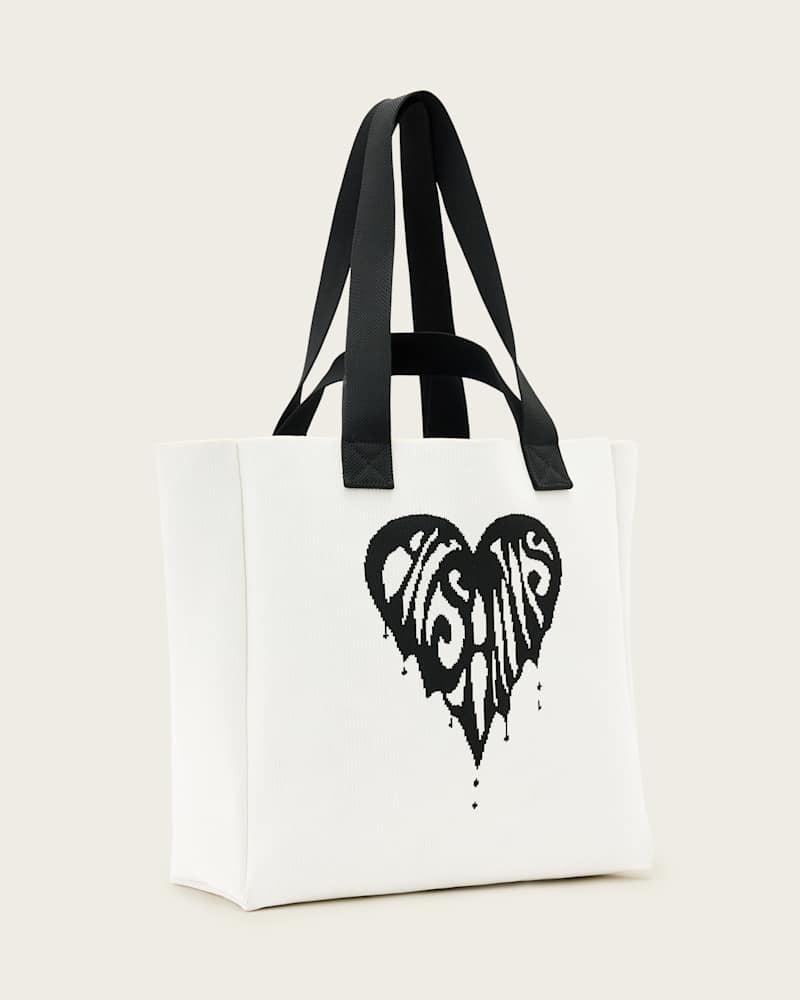 Izzy Heart Large Knitted Tote Bag
