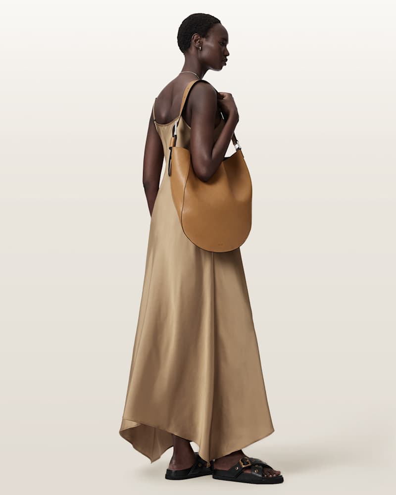 Luna Leather Hobo Shoulder Bag