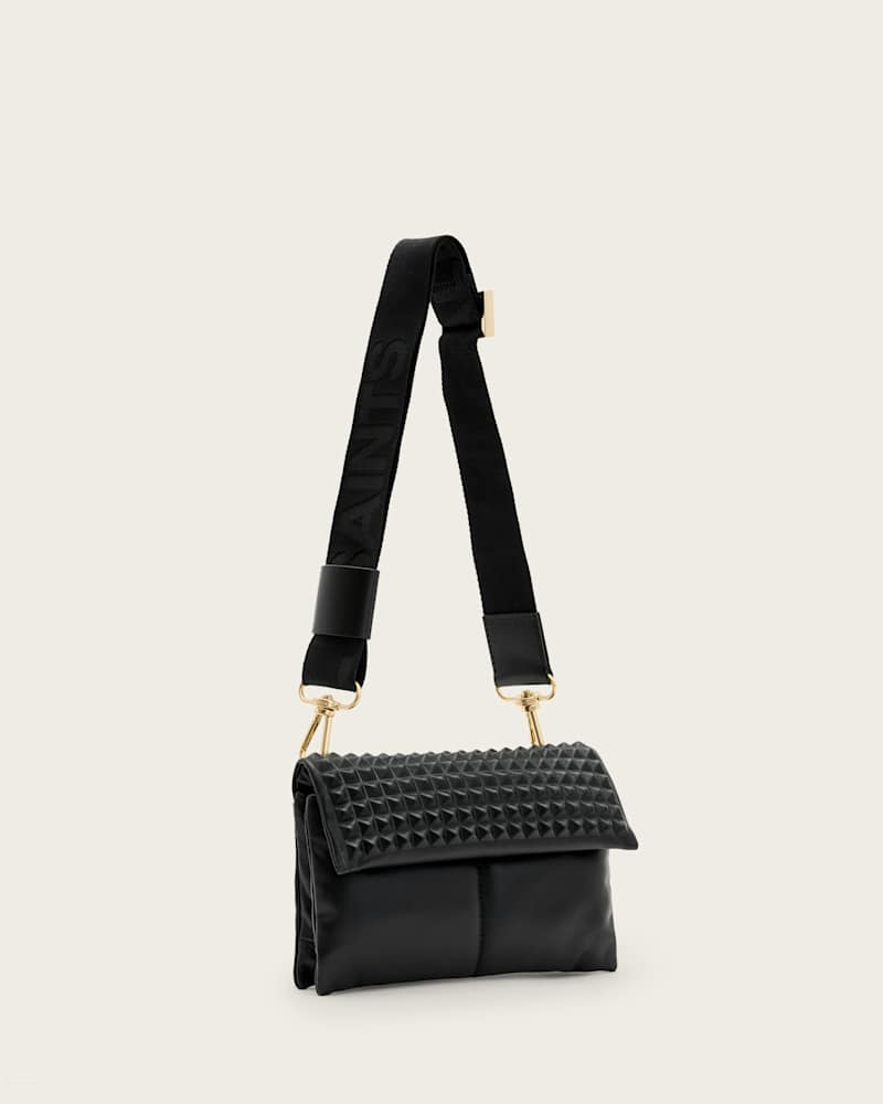 Ezra Leather Studded Crossbody Bag