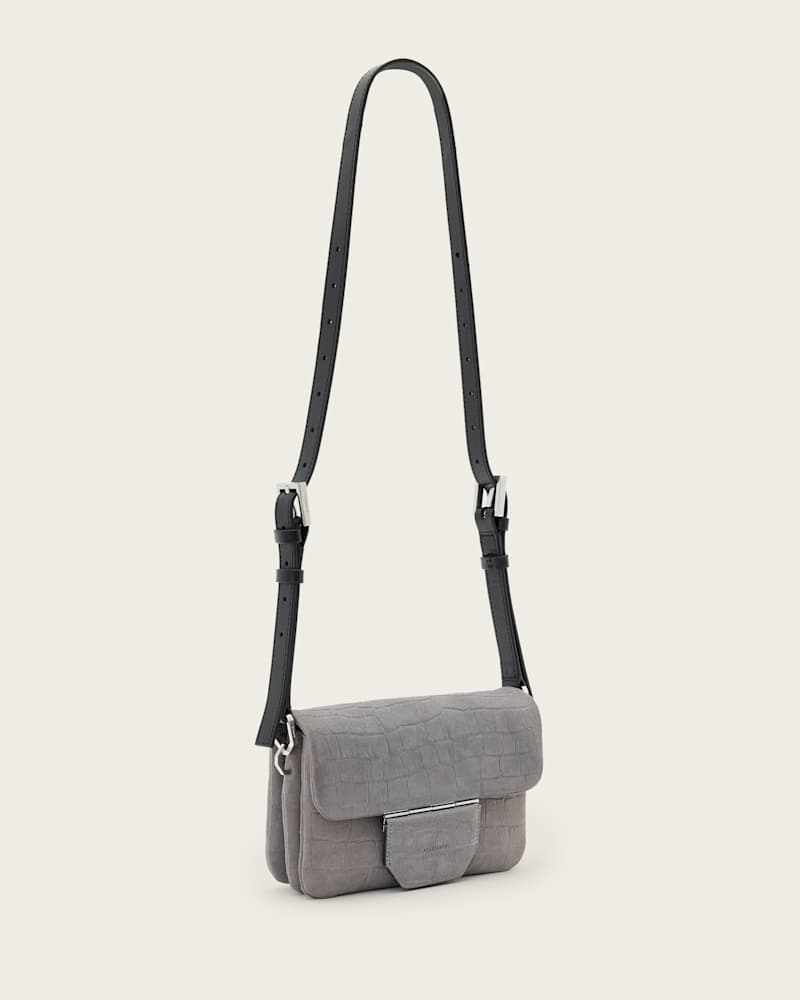 Jupiter Croc-Effect Leather Crossbody Bag