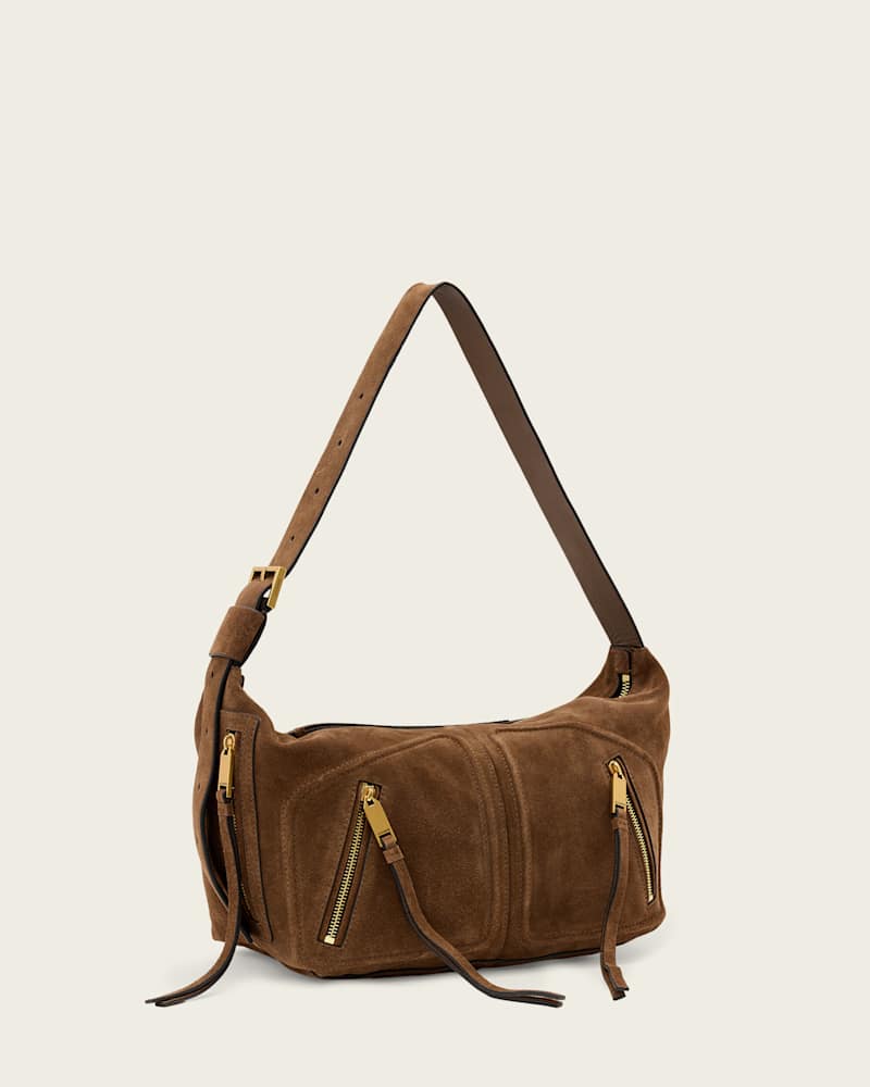 Jean Rey Suede Shoulder Bag